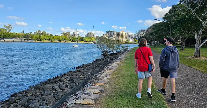 Merthyr Park - one of the classic stops along this Brisbane River walk.